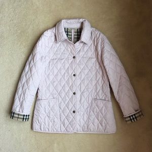 Burberry light pink quilted jacket
